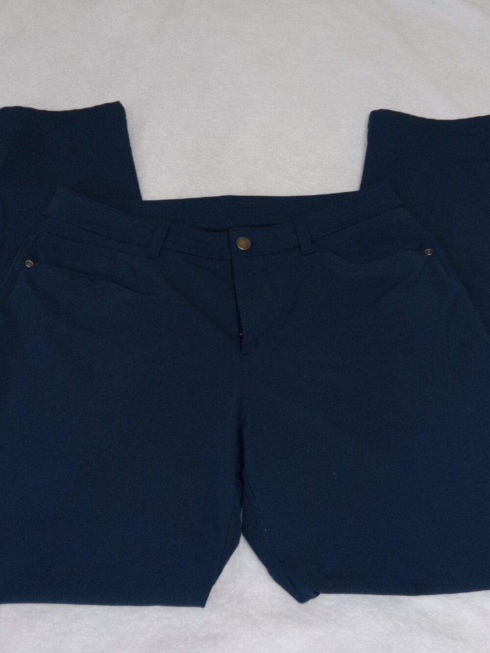 Lululemon ABC Classic-Fit 5 Pocket Pant 32 Warpstreme 32×31.5 Navy EUC - Picture 9 of 16